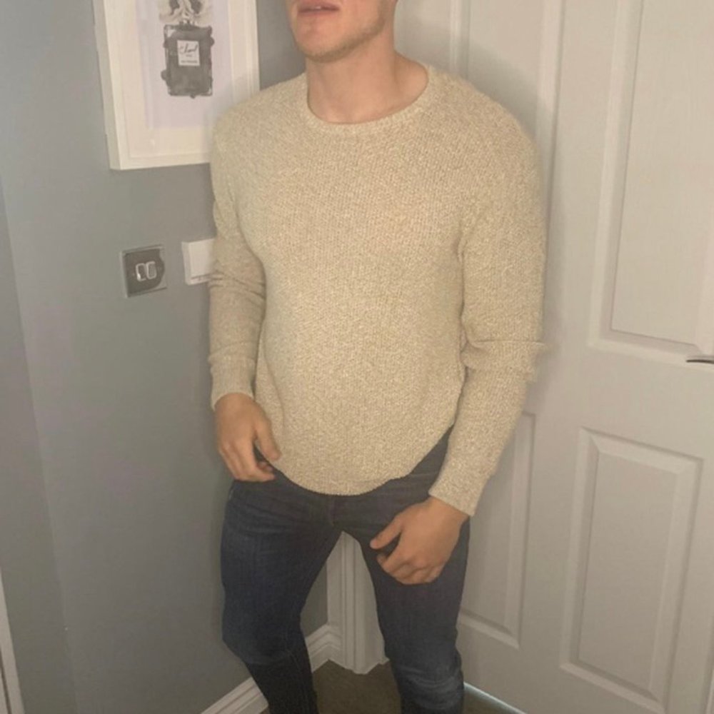 ZARA Men's Sweater Pullover Tan NWOT